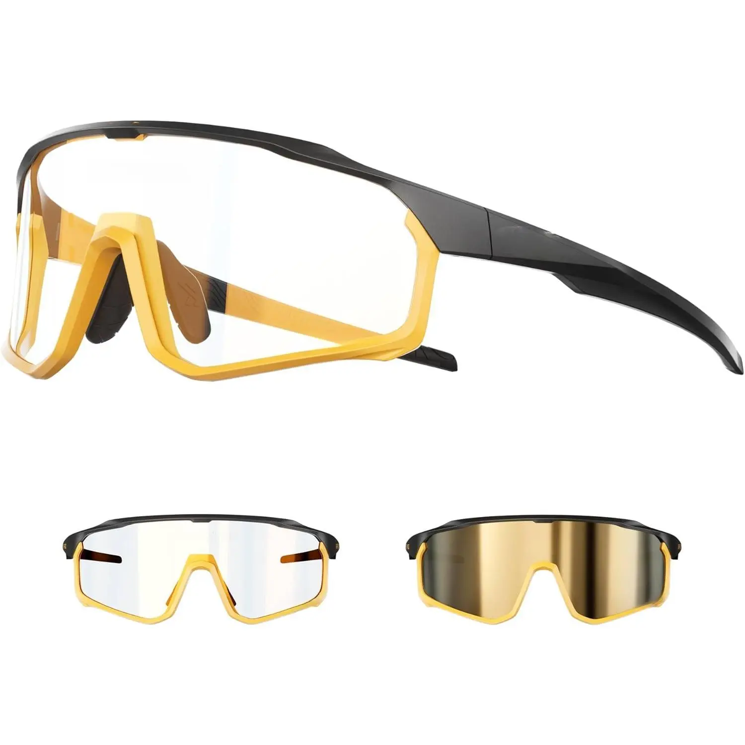 Photochromic Cycling Glasses Men Women Clear Mountain Bike Sunglasses MTB Sports Transition Triathlon Running - K93