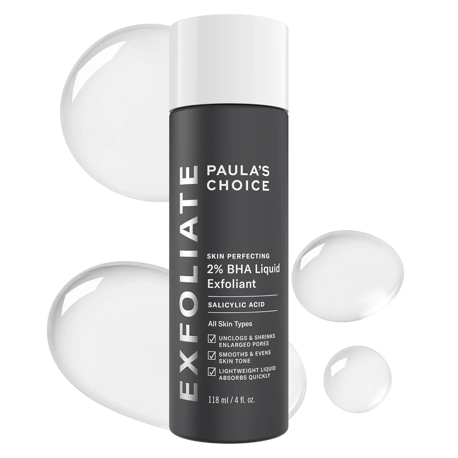 Paula's Choice Skin Perfecting 2% BHA Liquid Leave-On Exfoliant, Facial Skincare Skin Products for Gentle Exfoliation