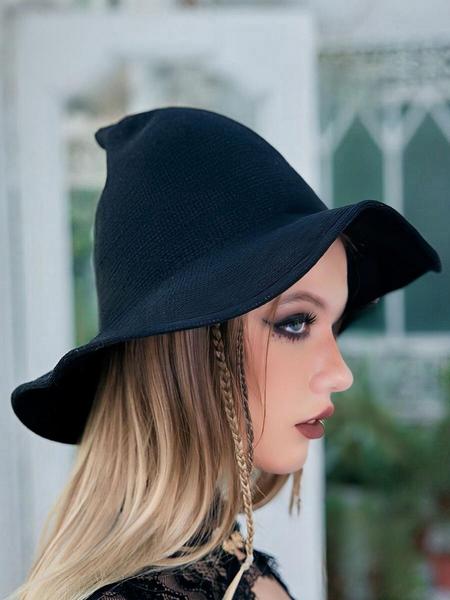 Witch Hat Design Witch Hat, Fashionable Funny Hat for Women & Men, Casual Trendy Accessories for, Daily Clothing Decor, Perfect for Student for Gift