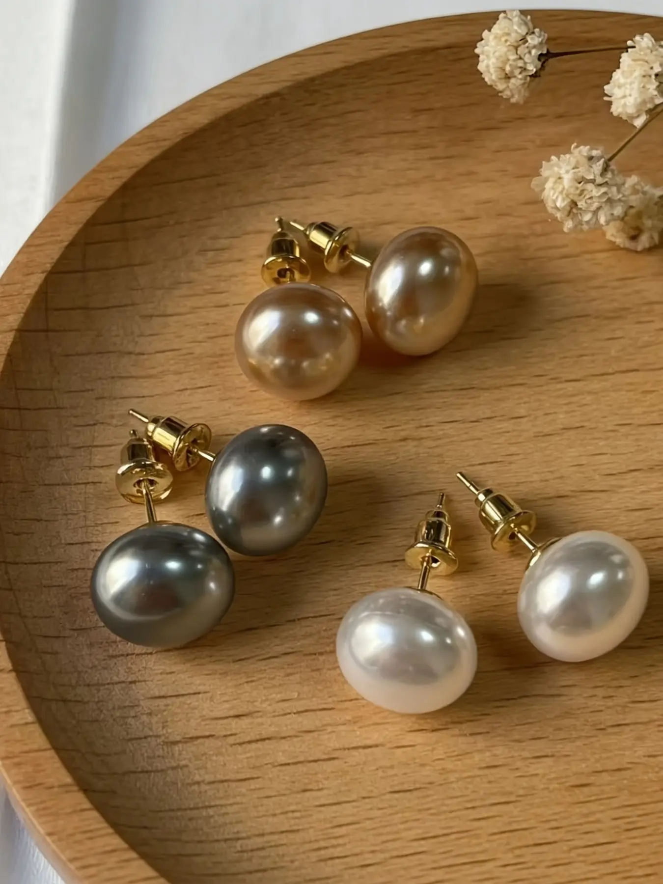 6 pairs of round bread-shaped earrings - colorful spherical bread-shaped earrings, suitable for weddings and daily wear, and a durable gift for friends