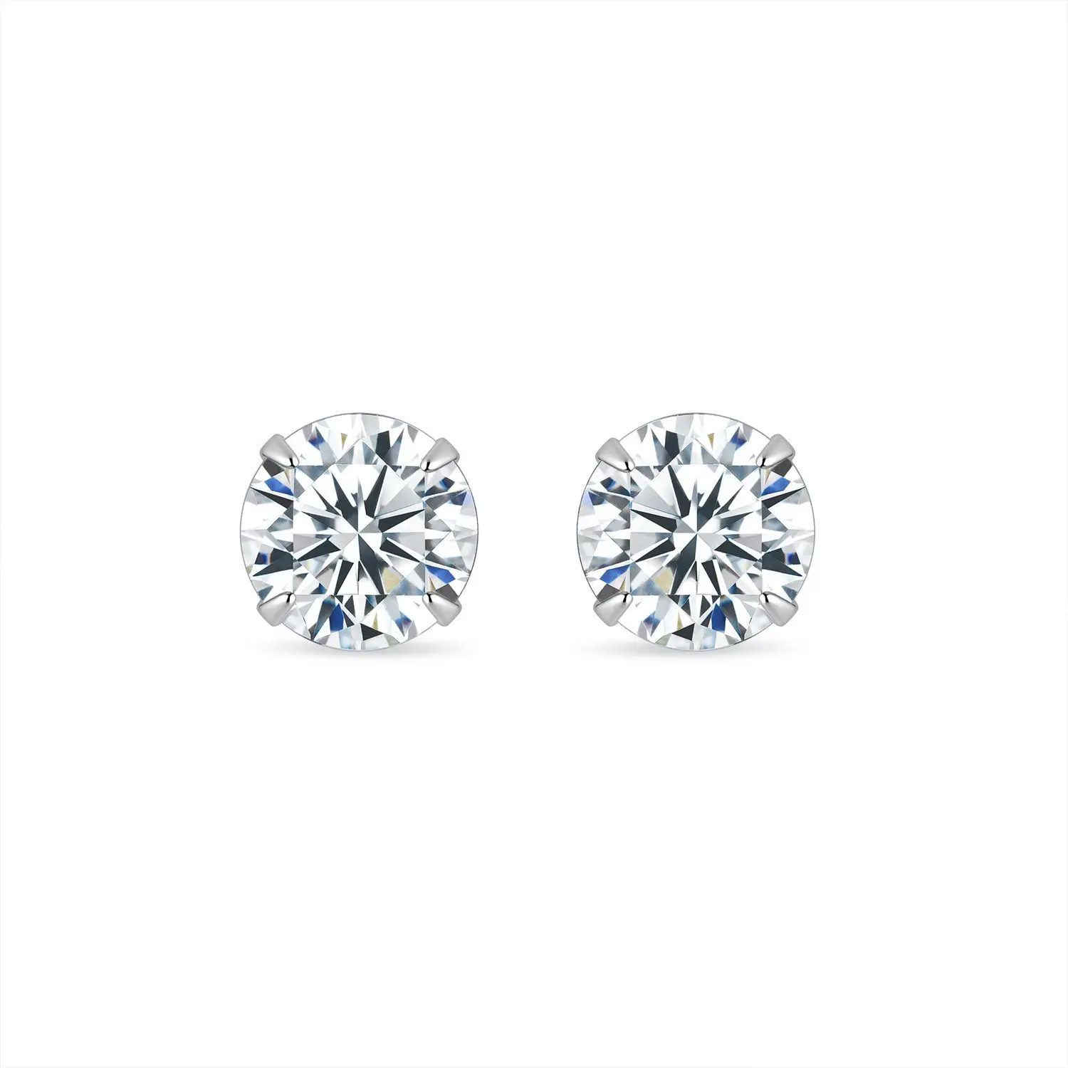 925 Sterling Silver Ear Stud Earrings - Piercing Insert Style, Anti-Allergic Sensitive Ears Solutions, Sleep-Safe No-Removal Design Fashion Ear Jewelry