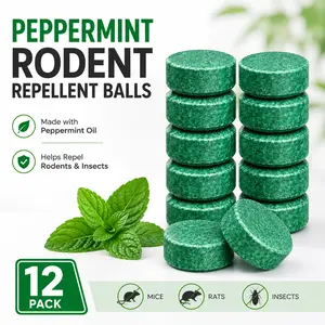 Peppermint Oil Rodent Repellent Balls, Mouse Repellent for Indoor Outdoor Use, Plant-Based Scent Repellent for Home, Garage, Kitchen, Basement & Storage Areas