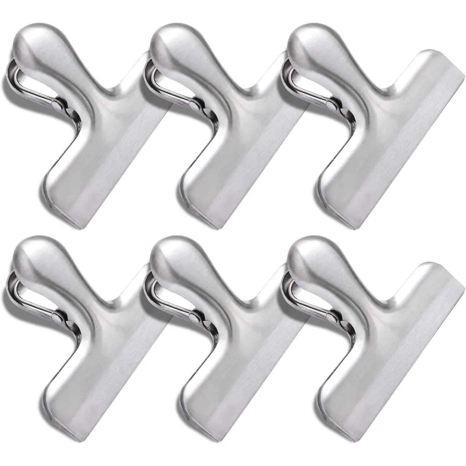6 Pack Bag Clips, Stainless Steel Chip, Chip Clips  Clip, Heavy Duty Air Tight Seal Kitchen Clip Snack  Bag Clamp