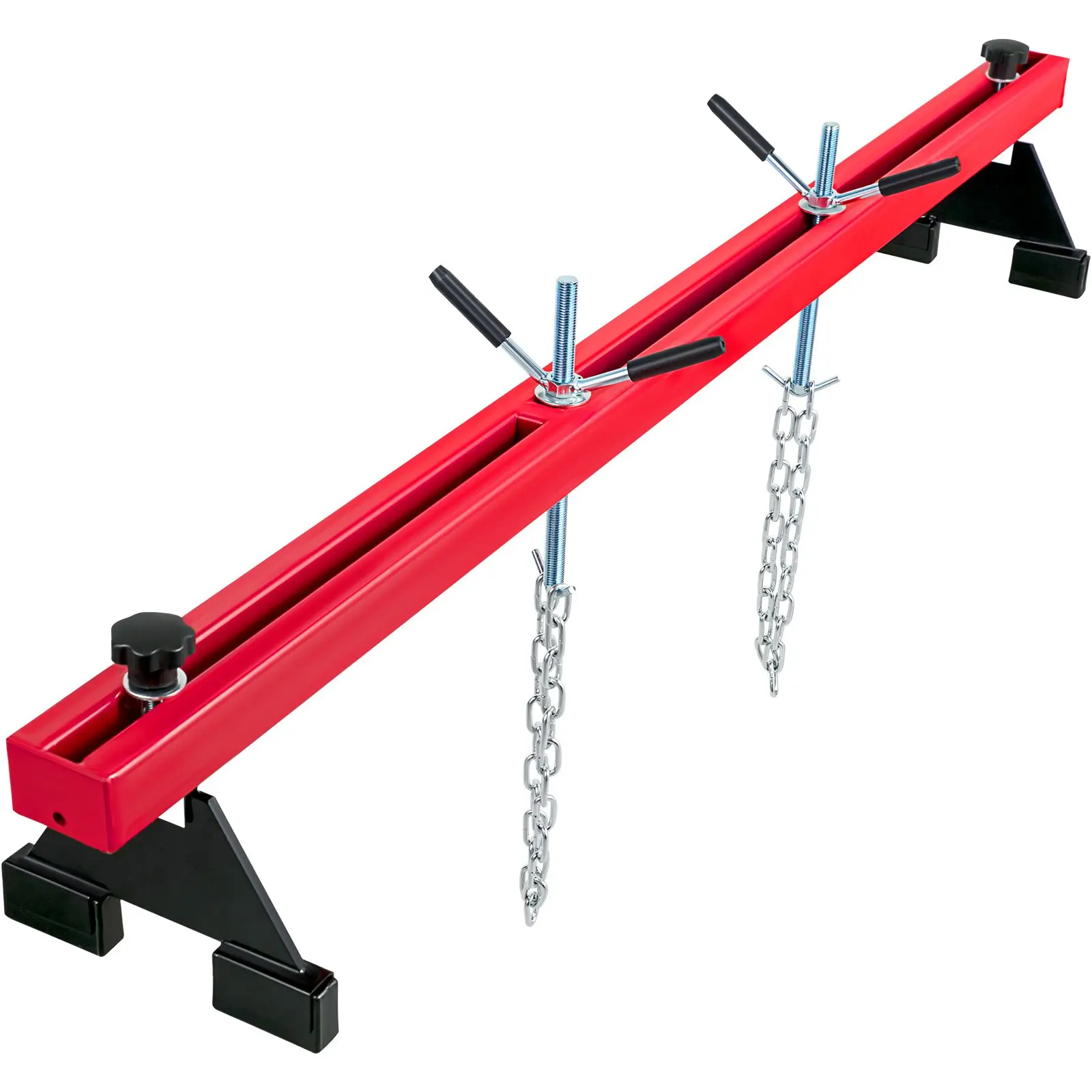 【DealsForYouDays】VEVOR 1100 Lbs Capacity Steel Bar Tool Engine Support Bar, Transverse 2-Point Lift Holder with Dual Hooks, Stable for Home Garages & Auto Shops