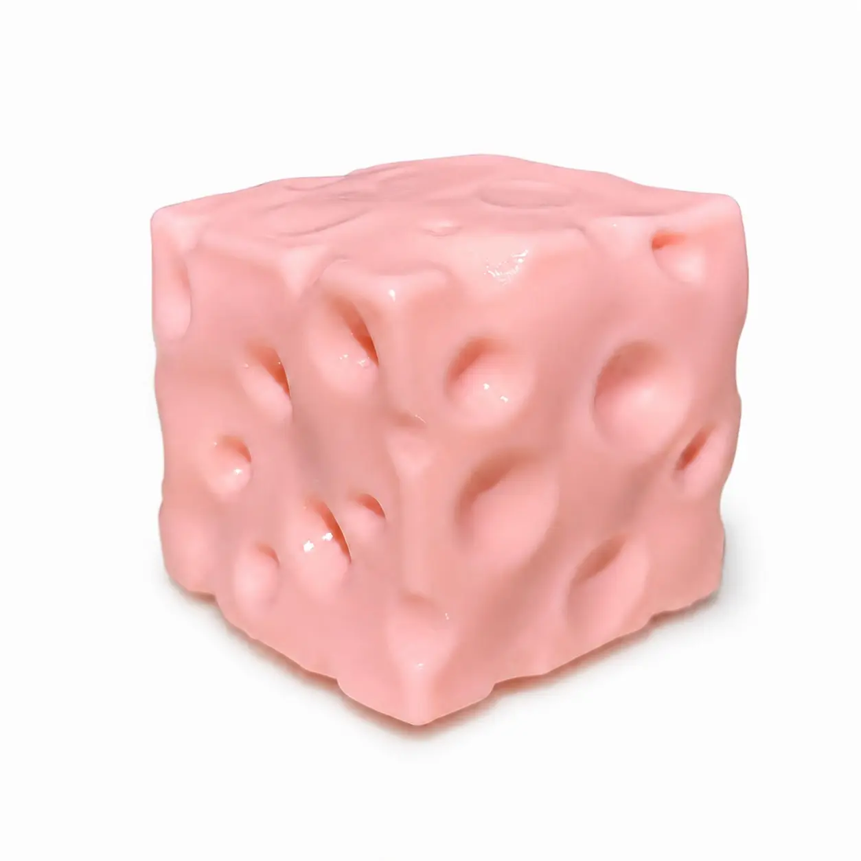 Cheese Block Gummy Toy, Tpr Shell Filled with Vaseline, Soft Squeeze Stress Relief Toy, Relieves Stress, Fun and Relaxing, Stress Reliever