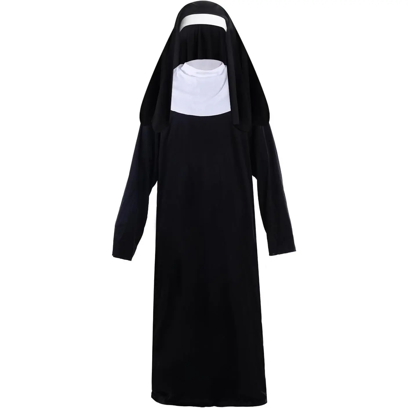 Nun Costumes for Women - Nun Outfit with Headpiece for Cosplay & Party Dress Up (2 Pcs)Gift