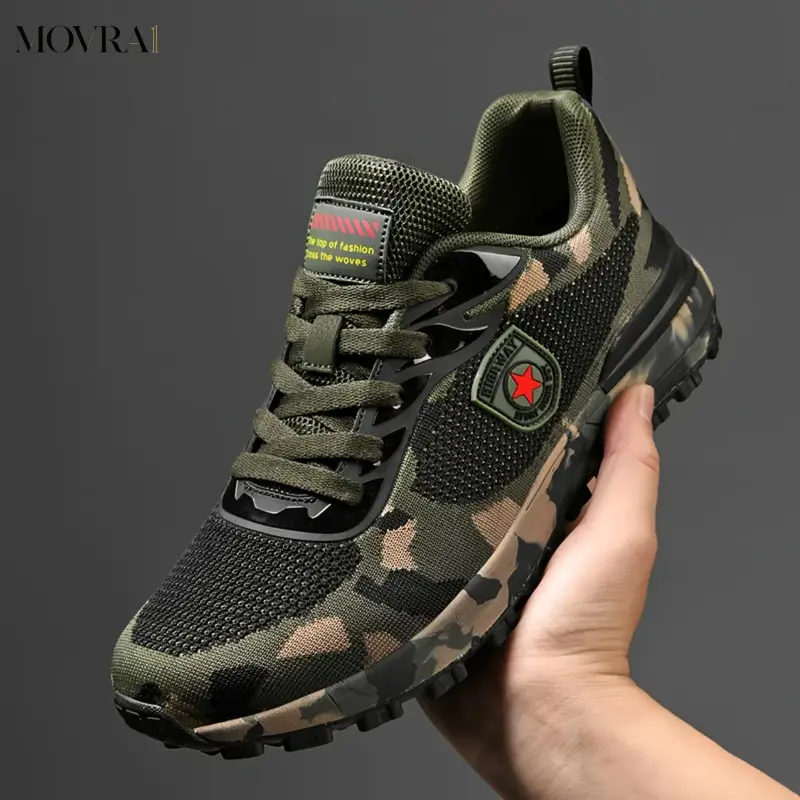 MOVRA1 Men'S Camouflage Lightweight Sneakers| Low Top Lace-up Non-Shoes All-Year Outdoor Activities