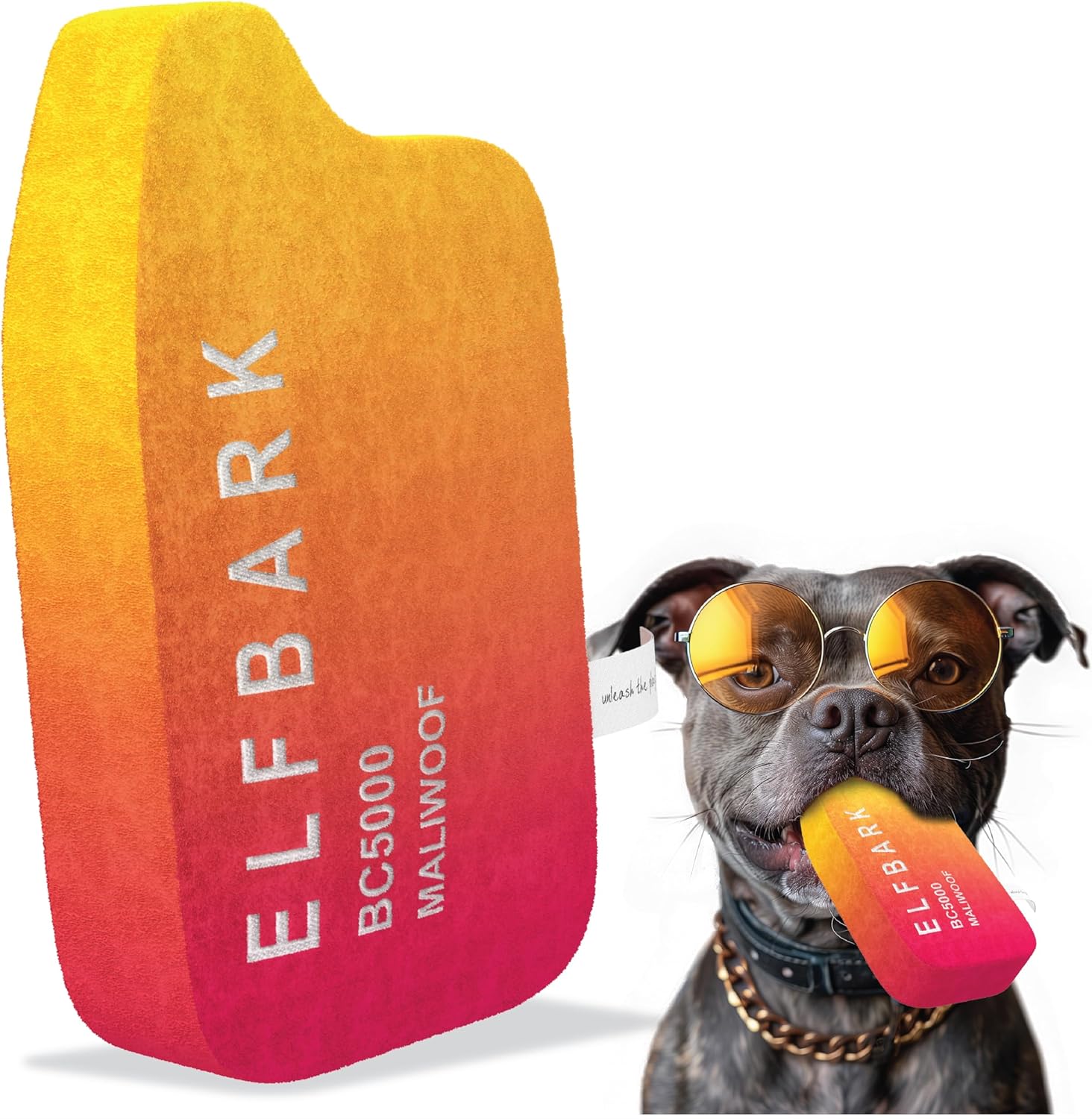 THE WELL KEPT Puff Parody Dog Toy – Funny Squeaky Dog Toys for Interactive Play and Training – Durable, Easy to Clean, Birthday Gifts for Small, Medium and Large Dogs - Peach