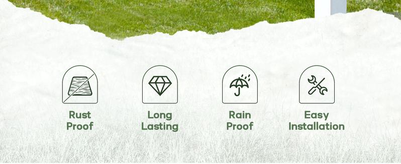 Galvanized Steel Post-Mount Mailbox 20"x8.7"x6.7" - Weatherproof Outdoor Lockable Mailbox with Anti-Rust Coating, Medium Capacity/Apartment Security Organiser Racks