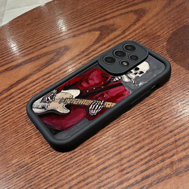 Vintage Guitar Skull Pattern Phone Case forSamsung Galaxy S26 S25 S24 S23 S22 S21 Fe Plus Ultra A13 A14 A15 A16 A17 A33 A34 A35 A36 A52 A53 A54 Note20