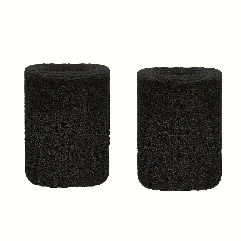2 Pack Wrist Sweatbands Tennis Wrist Bands Absorbent Sweat Band for Men and Women, Breathable Cotton Sweatbands for Working Out, Football, Basketball, Running Athletic Sports, Football Accessories, Football Equipment