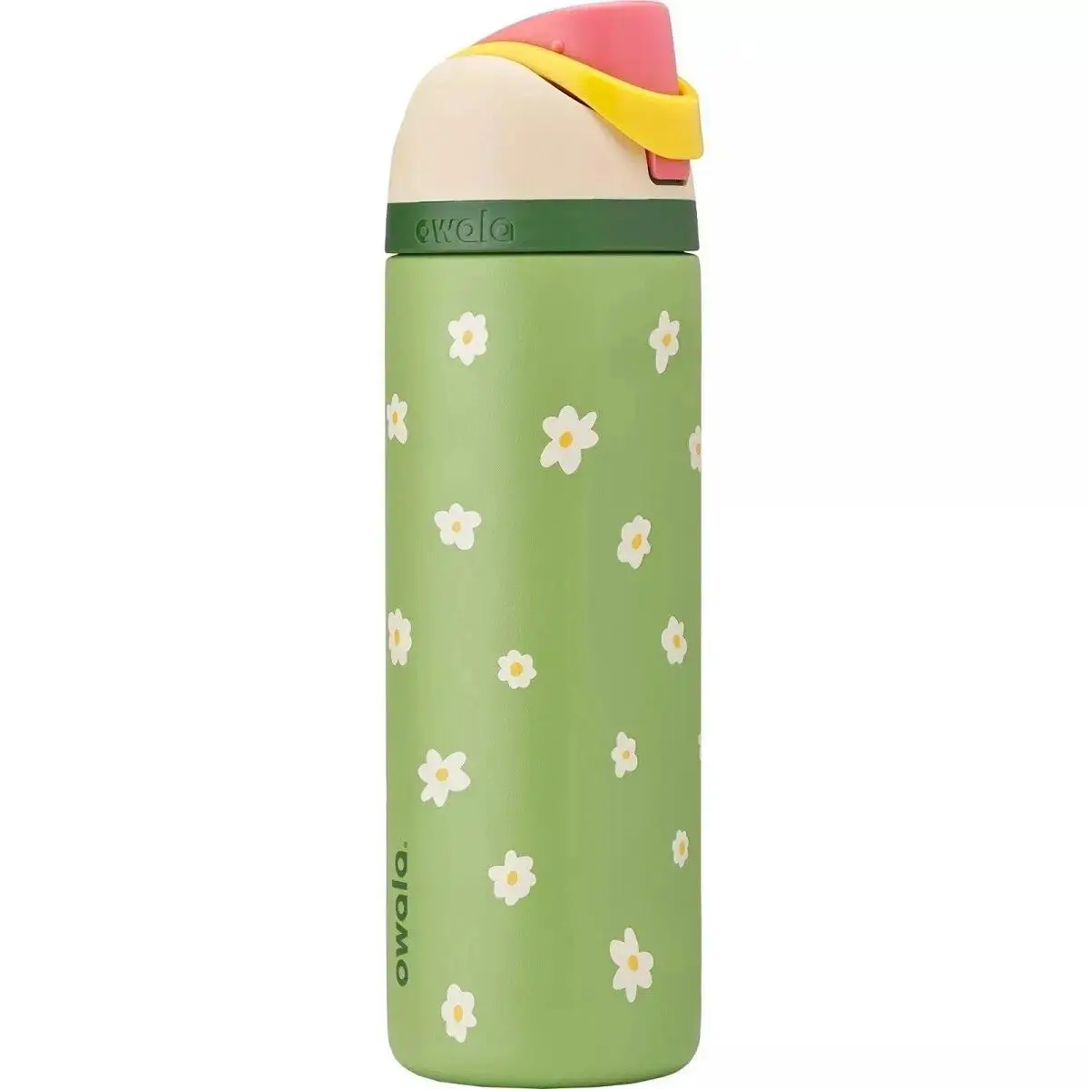 Owala FreeSip Insulated Stainless Steel Flask - 24/32oz Limited Edition Darling Daisy Urban Outfitters Exclusive Tumbler with Lid, Water Bottle for Sport Lovers (Plants-Themed Aesthetic Kitchenware Drinkware), Flasks, Insulated Cup
