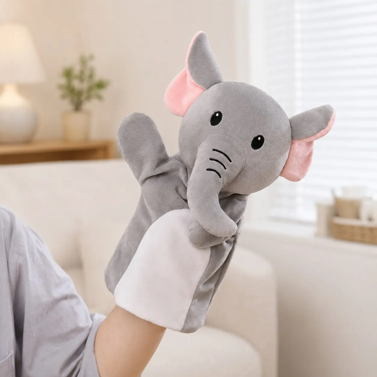 25cm Cartoon Animal Hand Puppets Plush Toy, Ideal for Room Decor, Kids Birthday Gifts, Halloween, Christmas, Family Role Play, Unisex