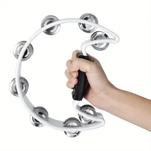 KTV Handheld Jingle Bells, Music Teacher's Classroom Hand Shaker, Plastic Hand Clap Tambourine, Music Class Rhythm Training Teaching Aid, Stage Party Percussion Instrument, Football Game Cheering Prop, Sports Meet/Ball Game/Sports Competition/Event