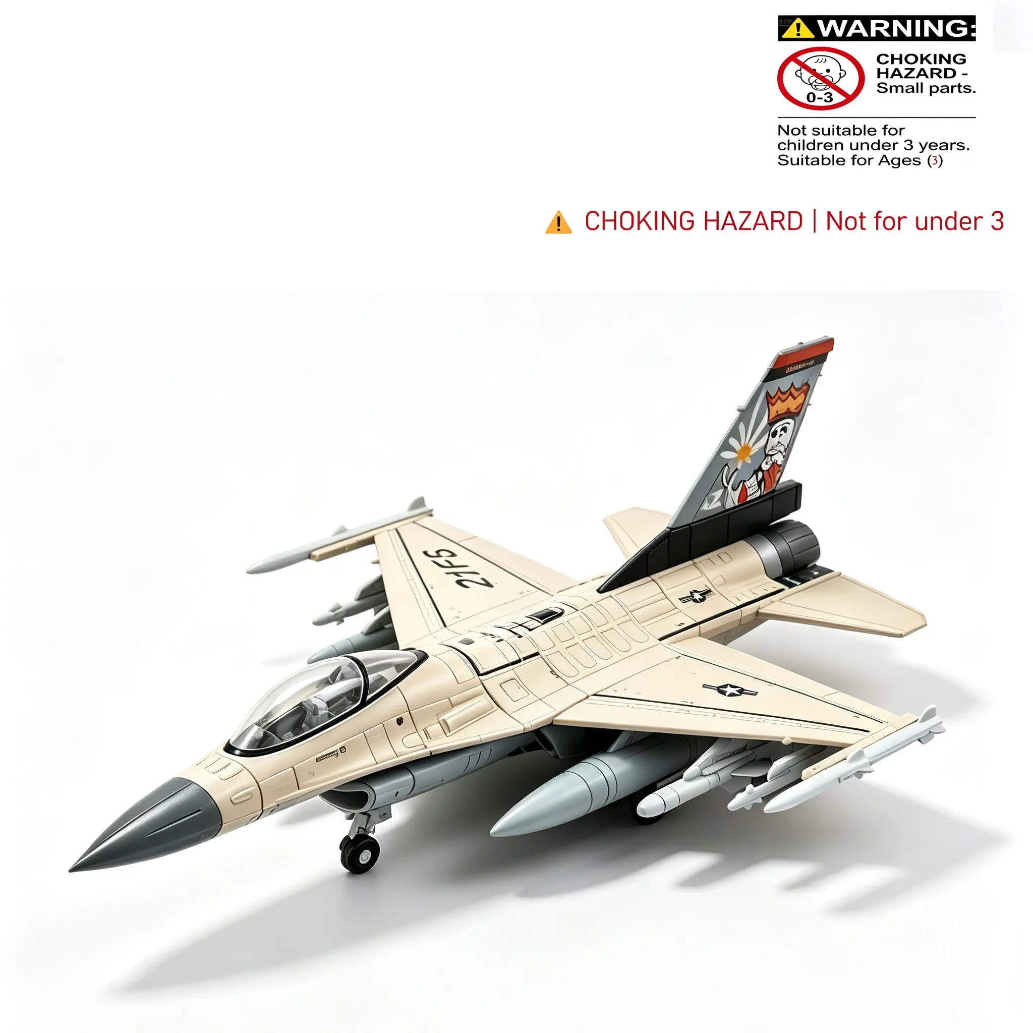 F16 Fighter Jet 1:72 Scale Model Kit, American Painted Plastic Assembly Aircraft, Military Enthusiast Collectible, Boy's Gift