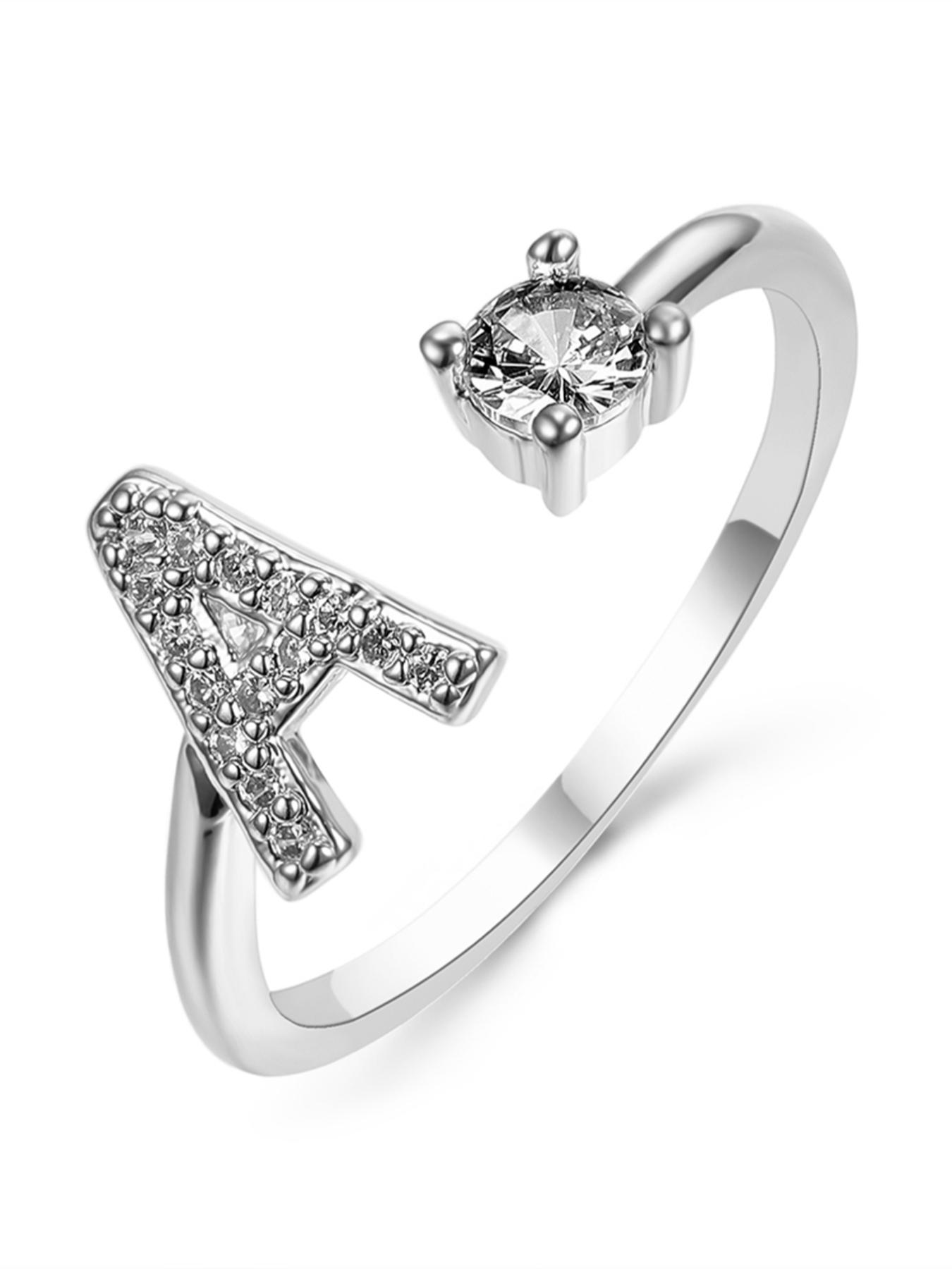 Summer 2026 Creative Letter Cuff Ring For Women Girls Adjustable Open Ring Fashion Jewelry Accessories L27