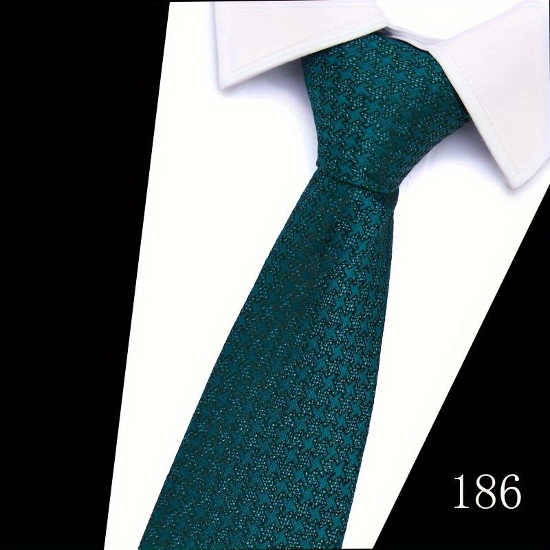 Classic 5-Piece Woven Necktie Set for Male Adults, Patterned Formal Fashion Accessories with Cufflinks and Tie Clip