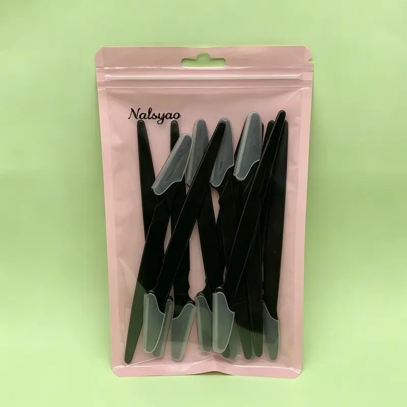 12-Pack Safe Brow Trimmer, Smooth Blade for Precise Hair Removal, Gentle on Skin, Ideal for Brows and Facial Hairs, No Pulling or Jamming