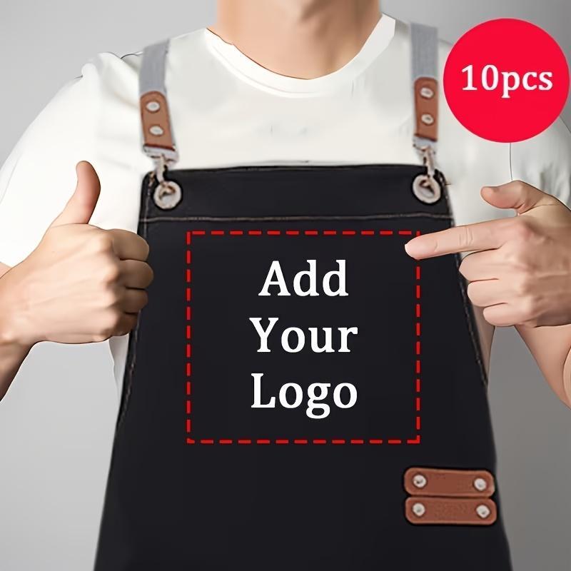 10 Personalized Canvas Aprons with Logo - Custom Chef Aprons for Men And Women, Perfect for Celebrations Such As Weddings, Birthdays, Anniversaries And Other Holidays - Versatile Kitchen And Event Additions
