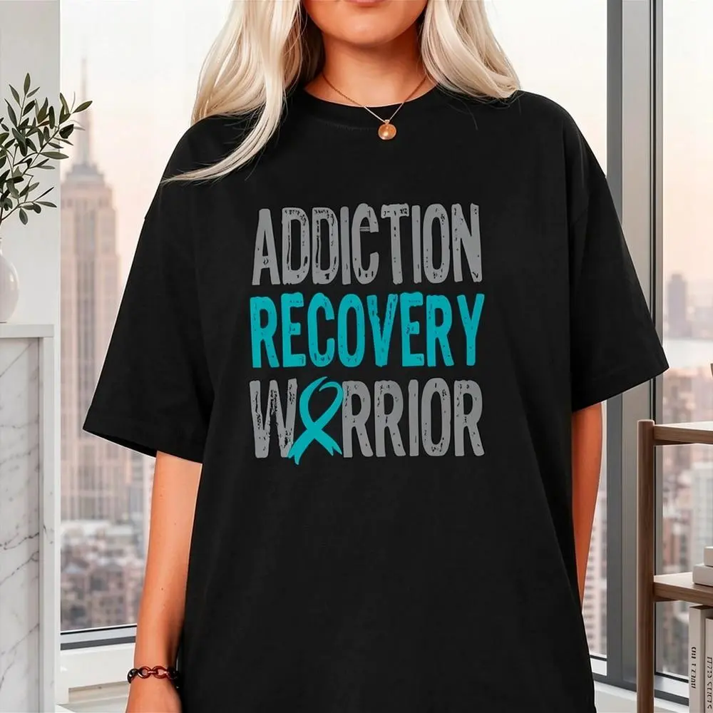 Unisex Sobriety Recovery T-Shirt, Casual 12 Step Graphic Tee in 100% Cotton, Breathable Round Neck Top for Everyday Wear, Tops, Pure Cotton, Unisex Fit, S, M, Breathable Fabric, Short Sleeve, 2Xl
