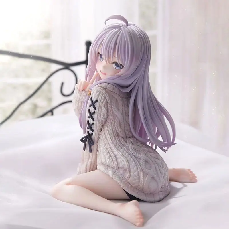 Magical Girl Anime Figure, Irena Sitting Sweater Handmade Model, Desktop Decoration, Cute Girls Collectible, Cute Kawaii Figure, Secondary Dimensional Artwork