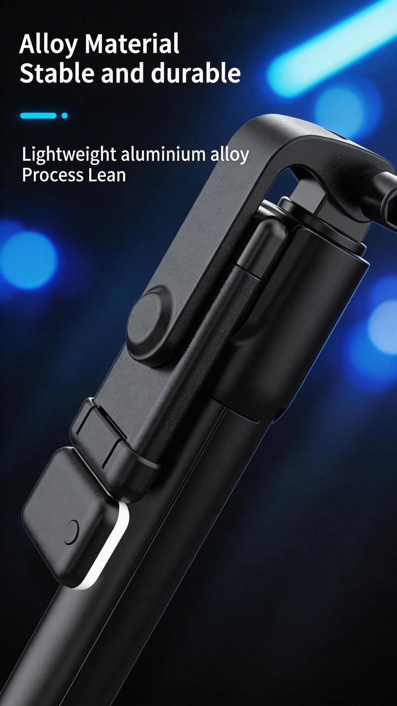 Foldable Bluetooth Selfie Stick Extendable Portable Multi-Function Tripod for iOS Android with Wireless Remote Shutter