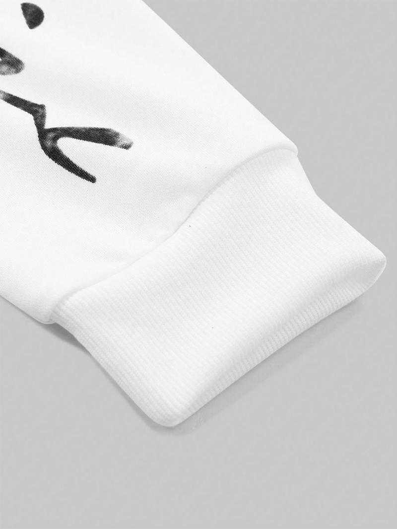 Unisex Casual Child Praying Print Pullover Sweatshirt, Fall Winter Medium Fabric, Fitted Style for Men, Women & Kids