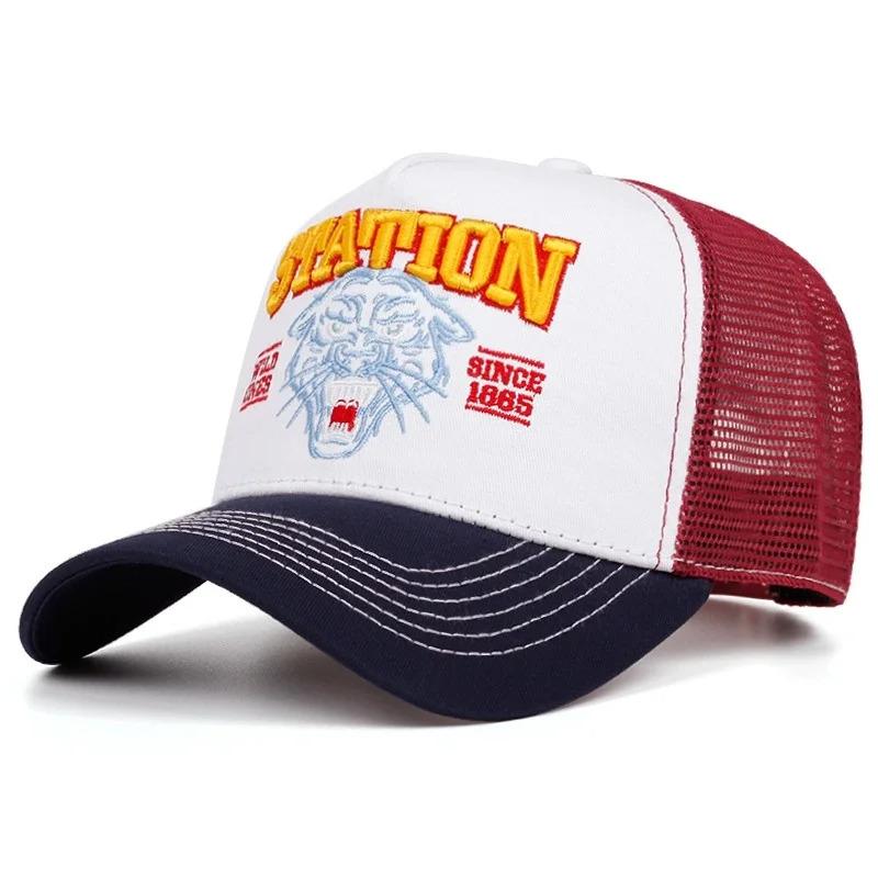 Hot Sale Unisex Summer Fishing Cap Breathable Mesh Trucker Hat Men Women Big Fish Fisherman Sports Snapback Hat Outdoor Cap