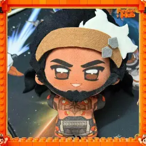 Overwatch Merch Ssvgg Attribute Mauga 10cm Cotton Doll Fan-Made High-Looking Game Plush Bag Charm Plush Toy Gift