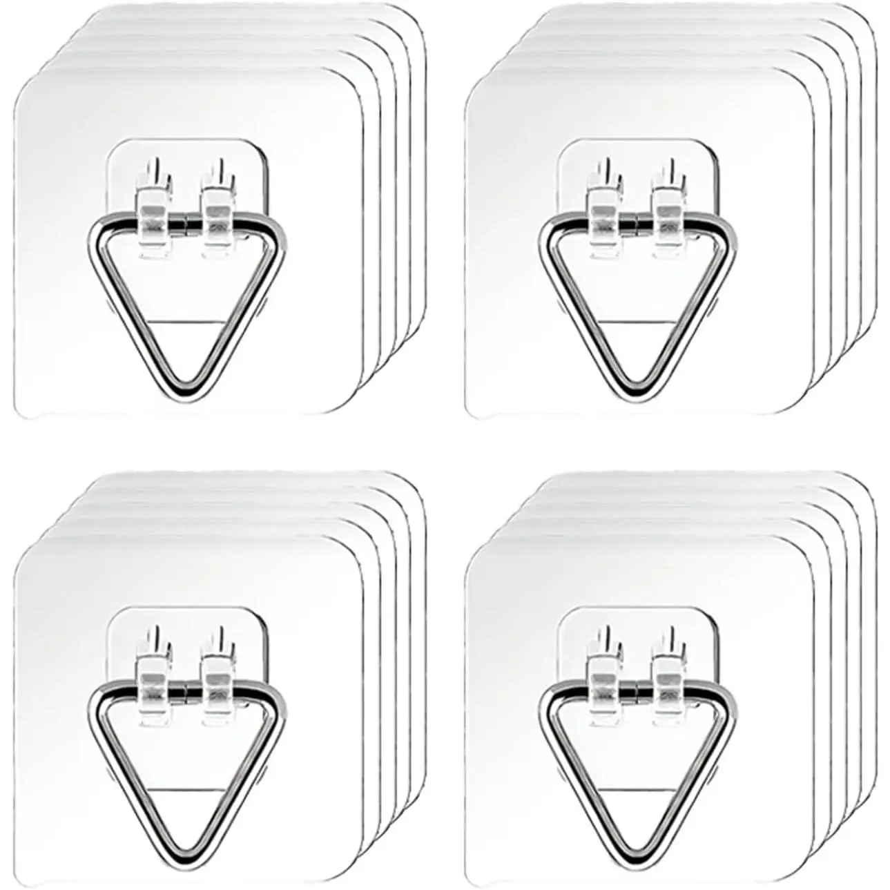 20 count Vertical Wall Plate Hangers for Display,Invisible Adhesive Picture Hangers Without Nails,Sticky  Hooks for Decorative Wall Art,Photo Frames,Paintings (2.2 inch)