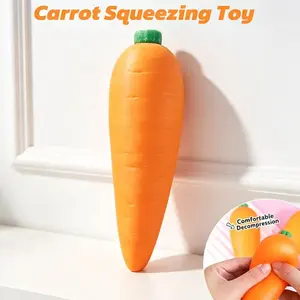 Carrot Squishy Toy, Strawberry Mochi Soft Gel Stress Relief Toy, Asmr Sensory Toy for Kids and Adults, Graduation Gift, Birthday Gift