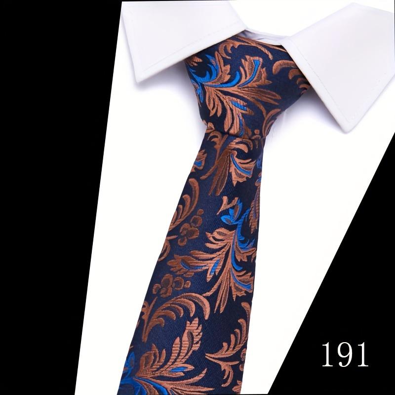 Classic 5-Piece Woven Necktie Set for Male Adults, Patterned Formal Fashion Accessories with Cufflinks and Tie Clip