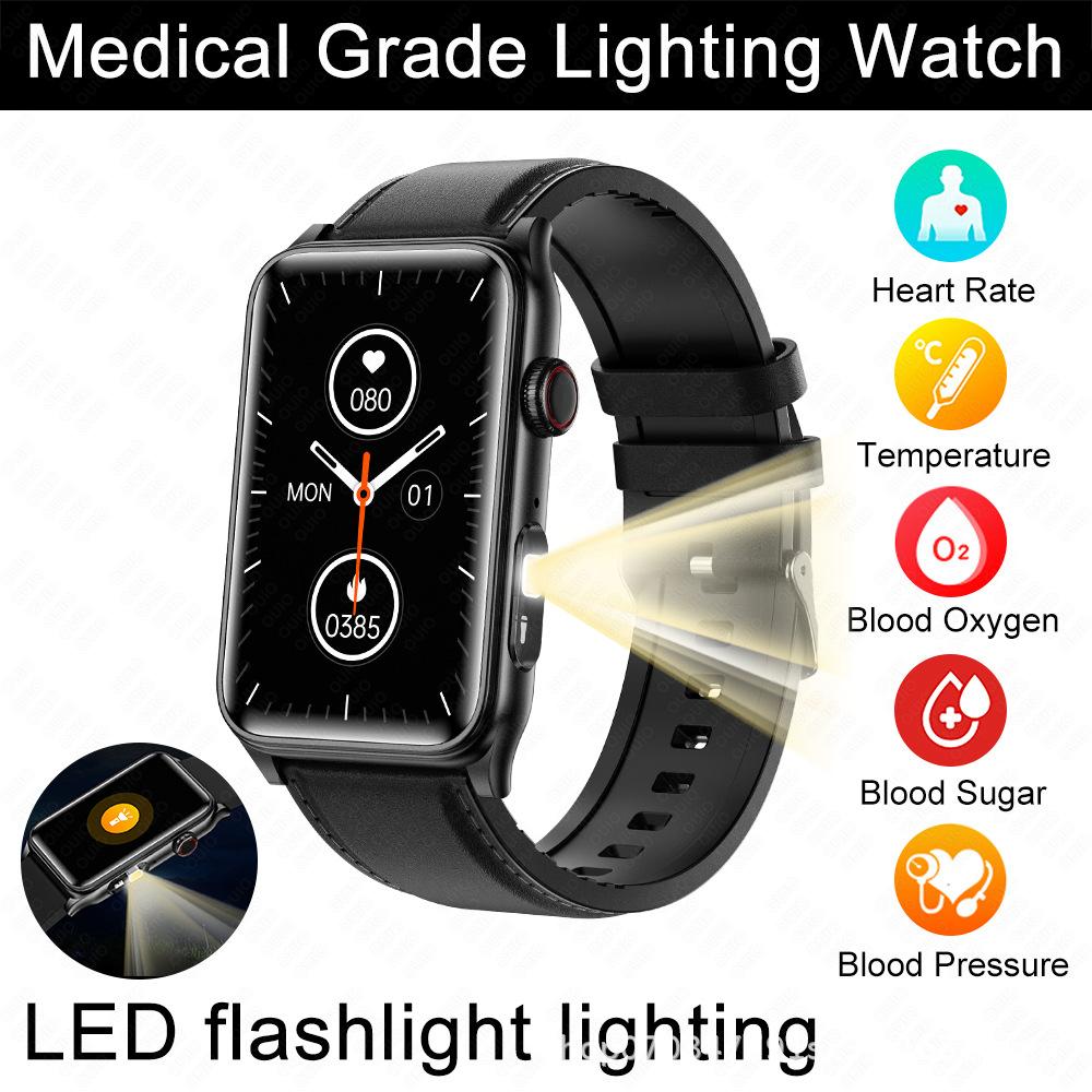 New smart watch with Bluetooth calling, blood glucose, heart rate, blood pressure, blood oxygen, and sleep monitoring