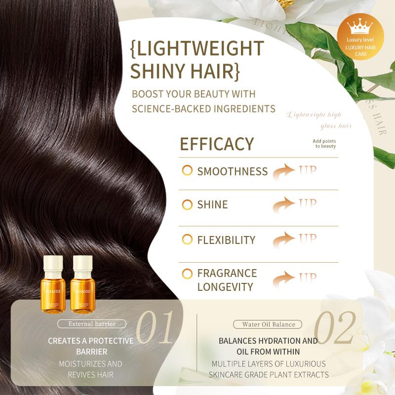 PLEACOZ Hair Oil – Lightweight Leave-In Treatment for Frizz Control,or Permed Hair， Deep Nourishment & Repair for Damaged, Colored