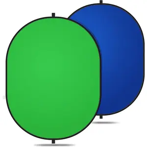 Nilight 5ft x 6.5ft Chromakey Backdrop, 2-in-1 Background Screen Green and Blue Screen, Foldable Backdrop for Photography, Gaming and Live Streaming