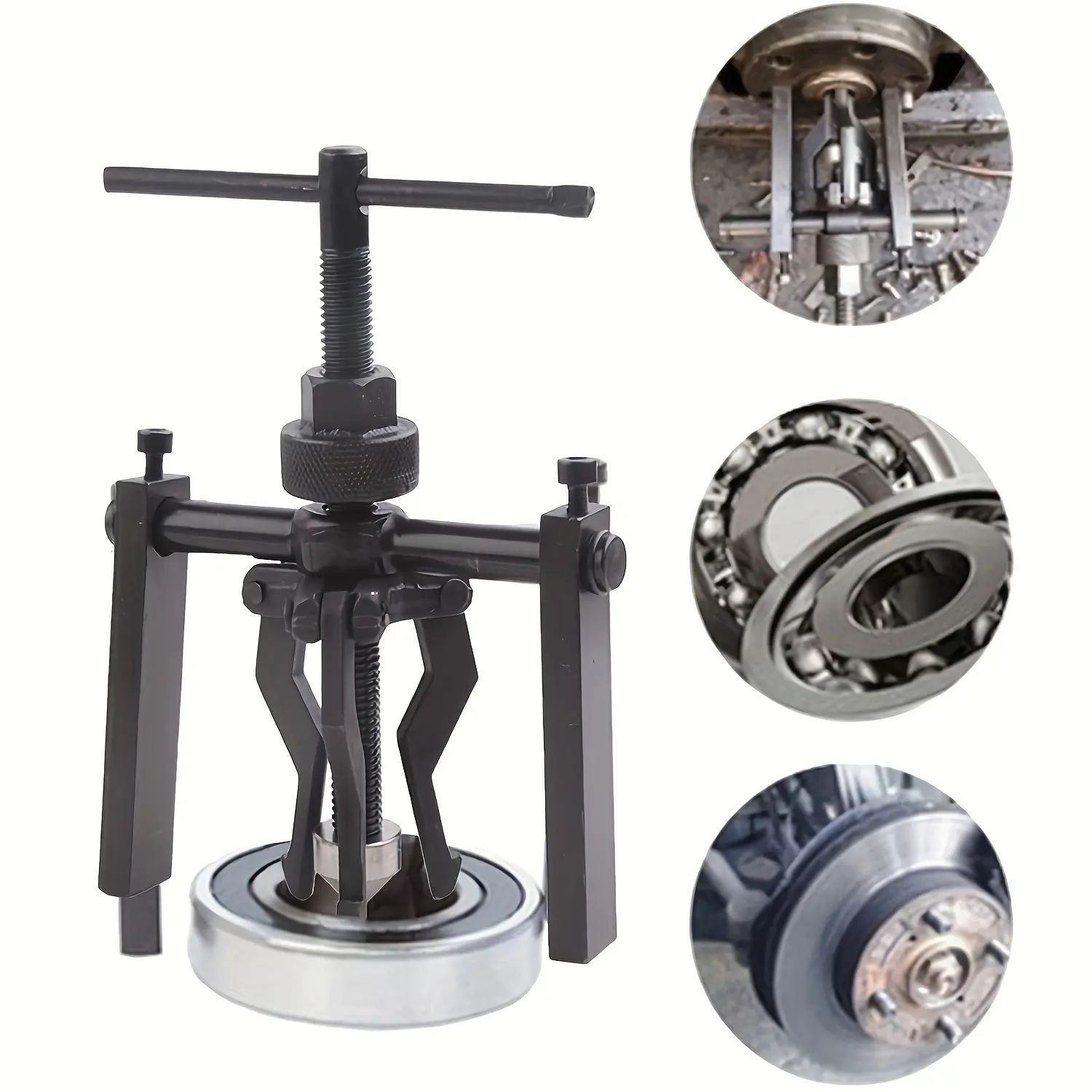 Three-jaw bearing removal tool, a sturdy and reliable bearing puller, suitable for removing wheel bearings in home repairs and car repairs