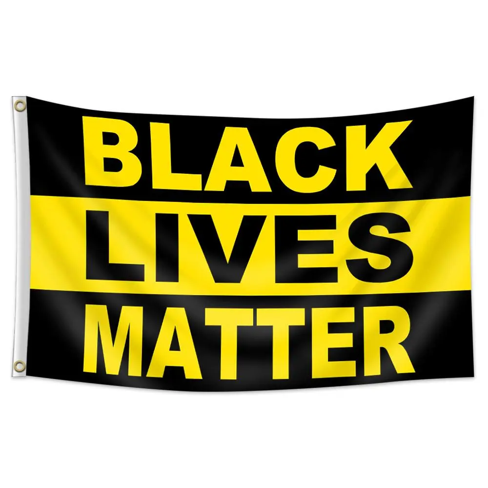 1 Piece BLACK LIVES MATTER Flag - BLM Peaceful Protest Banner, Pursuing Justice and Equality, Durable Polyester Material, Suitable for Parades and Events