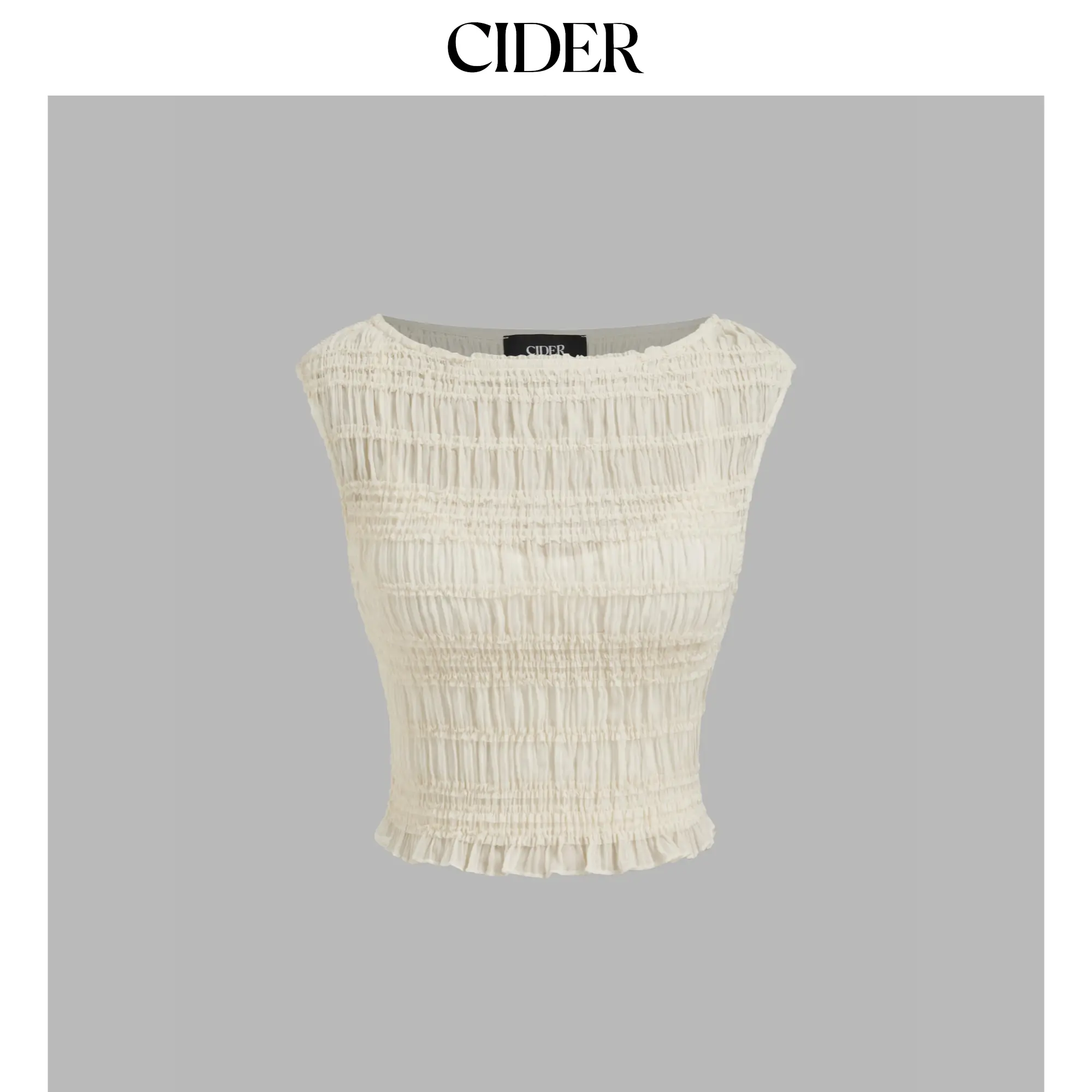 Cider Boat Neck Shirred Top & Cami Top