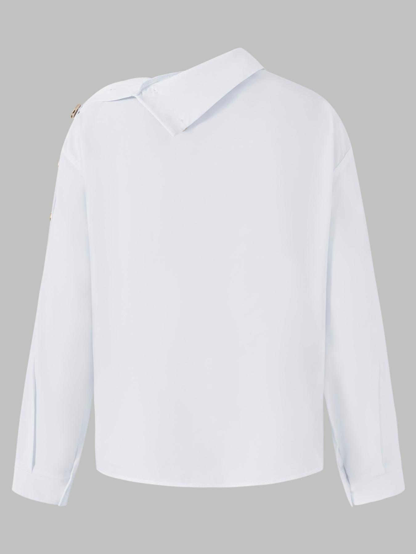 Women's Plain Gold Button Shirt, Casual Elegant Classy Long Sleeve Top for Summer, Ladies Clothes for Daily Wear