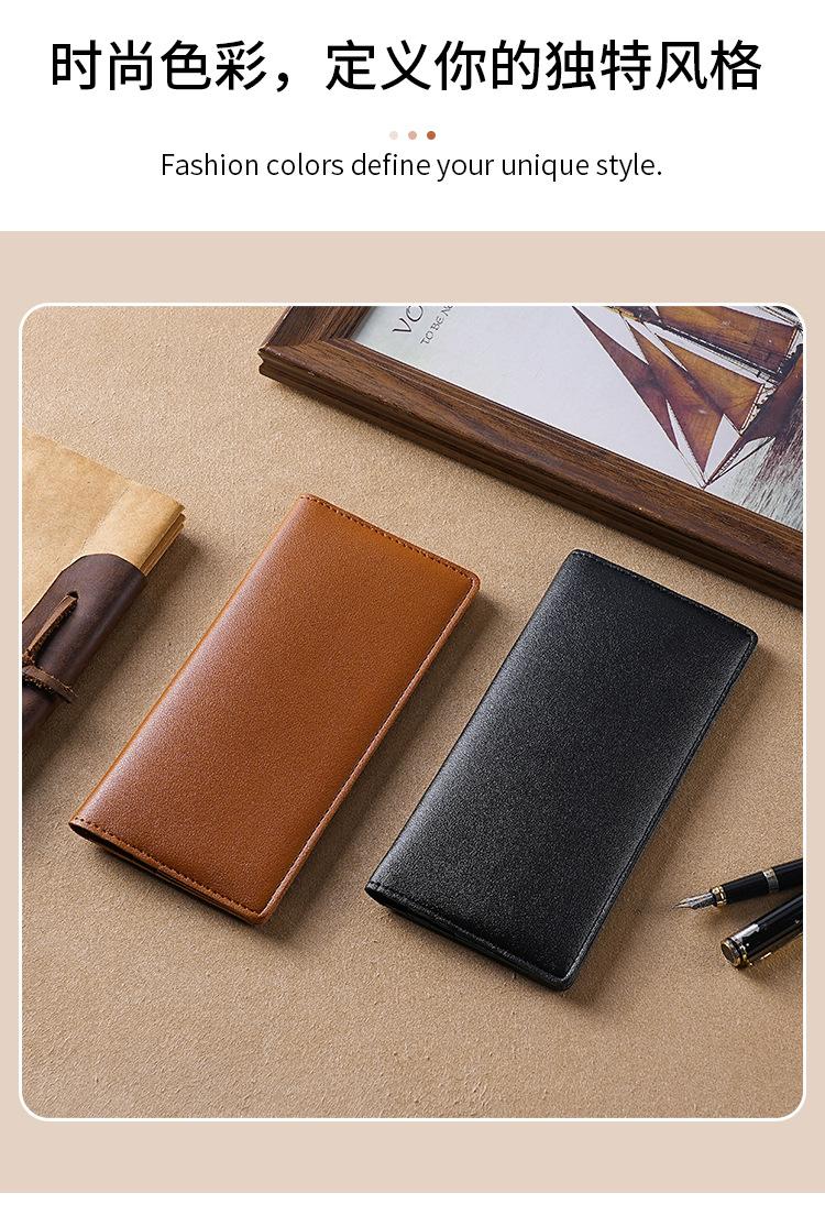 10 Card Slot Slim Long Wallet for Men – RFID PU Leather Bifold with Hidden Cash Compartment, Minimalist Lightweight Wallet for Everyday Carry, Trendy Design la
