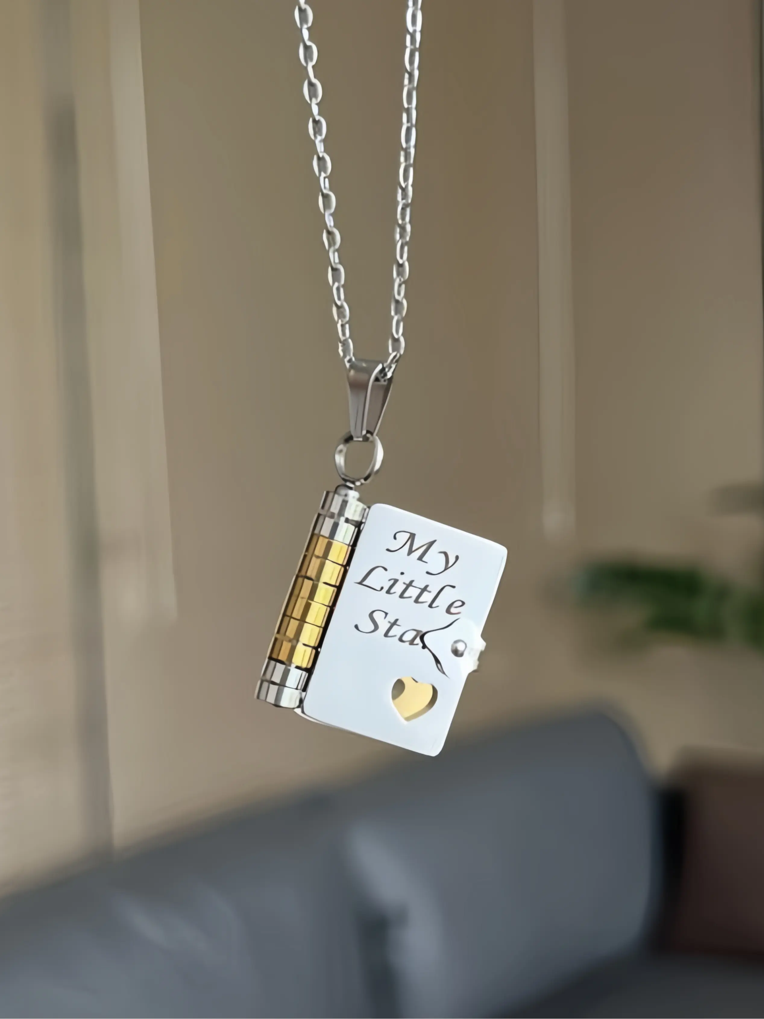My Little Star Book Necklace for Daughter, Perfect Birthday & Graduation Gift, Unique Jewelry Expression of Love, Ideal Present