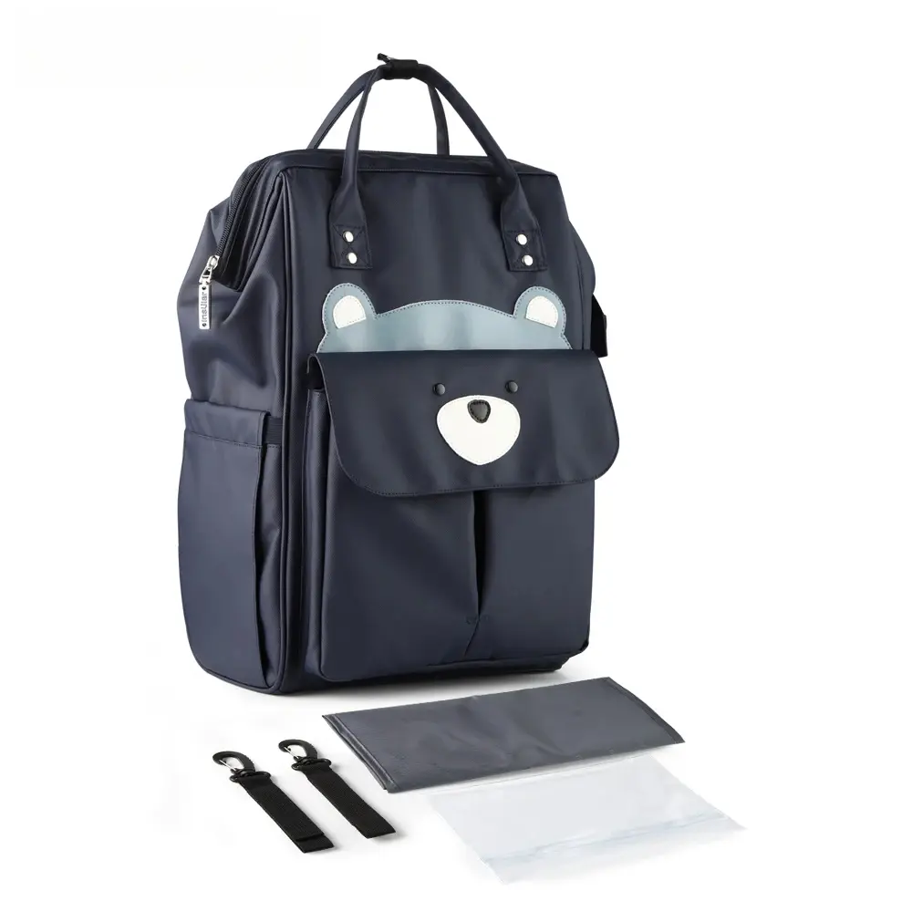 TPU Laminated Waterproof Diaper Bag, Cartoon Design Backpack Form for Mothers, Large Capacity Maternity Nappy Travel & Stroller Baby Care Nursing Storage Bag