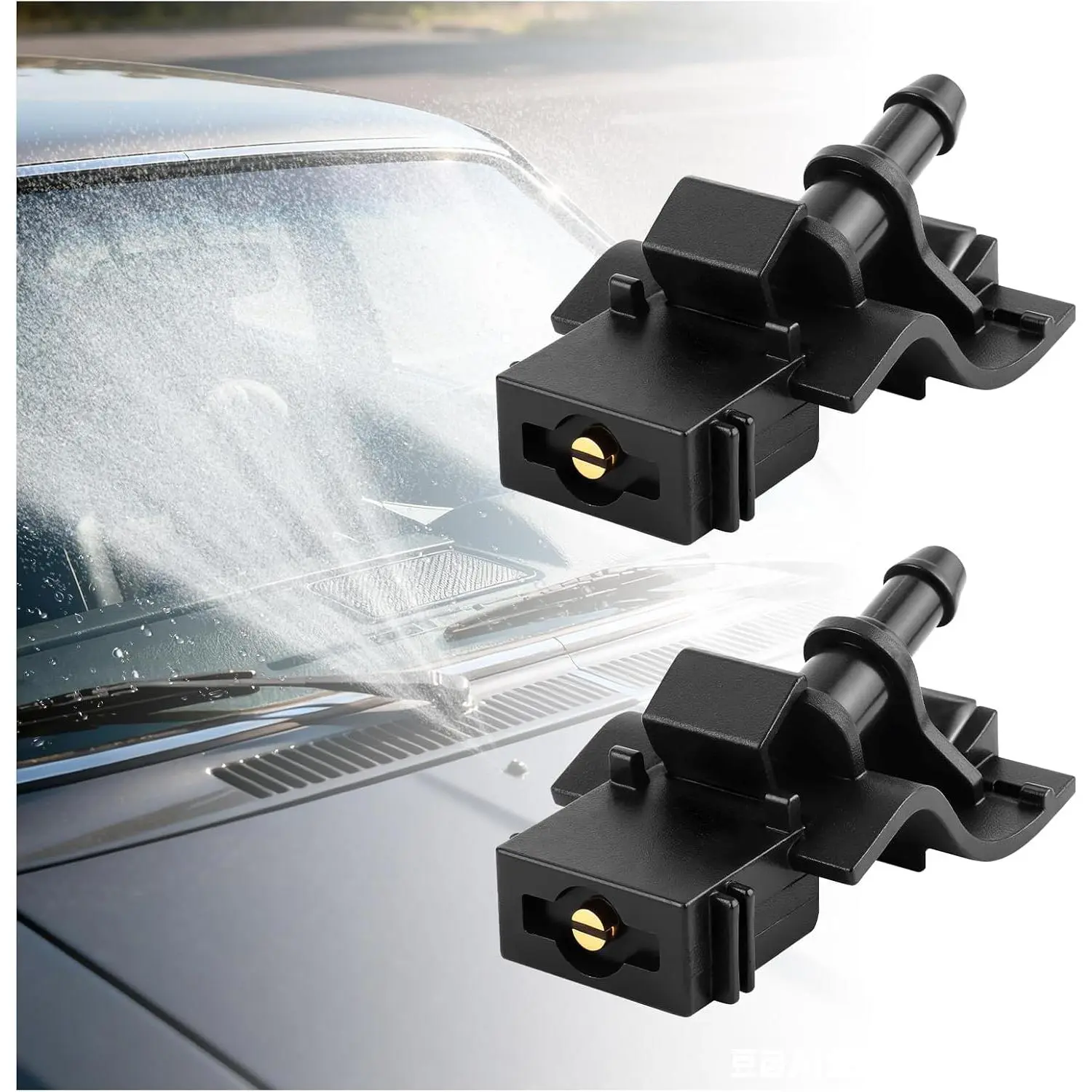 2 count Front Windshield Washer Nozzle  OEM 85381-12350,180° Adjustment  Windshield Sprayer Nozzle Compatible with Scion,Essential Windshields Nozzles