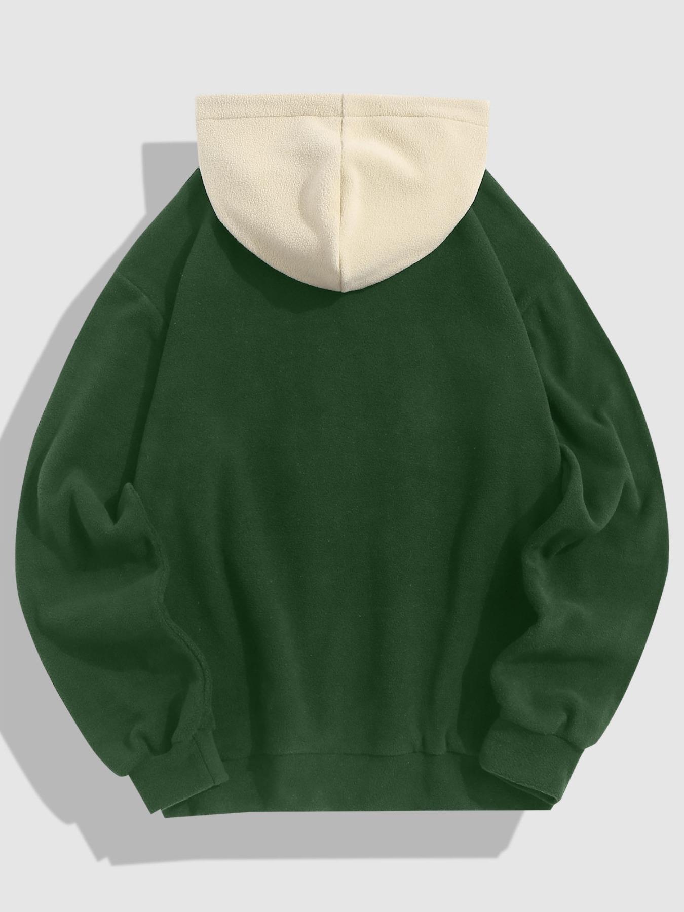 Men's Mountain & Letter Embroidery Drawstring Hoodie, Regular Fit Casual Long Sleeve Hooded Pullover for Fall & Winter, Men's Clothes for Daily Wear