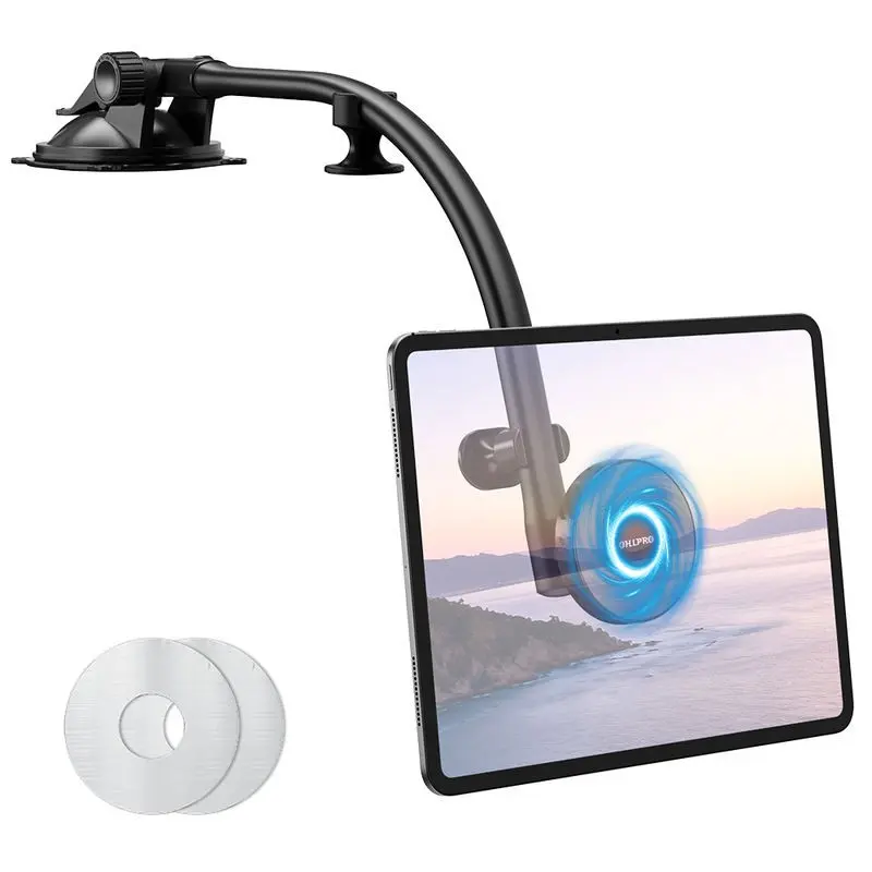 Ohlpro Magnetic Car Phone Holder, Cellphone Car Mount, 60lbs Suction Cup, N52 Super Magnet, 4.7-15" Universal Tablet Stand for iPhone iPad, Dashboard/windshield Mount, Cell Phone Mounts