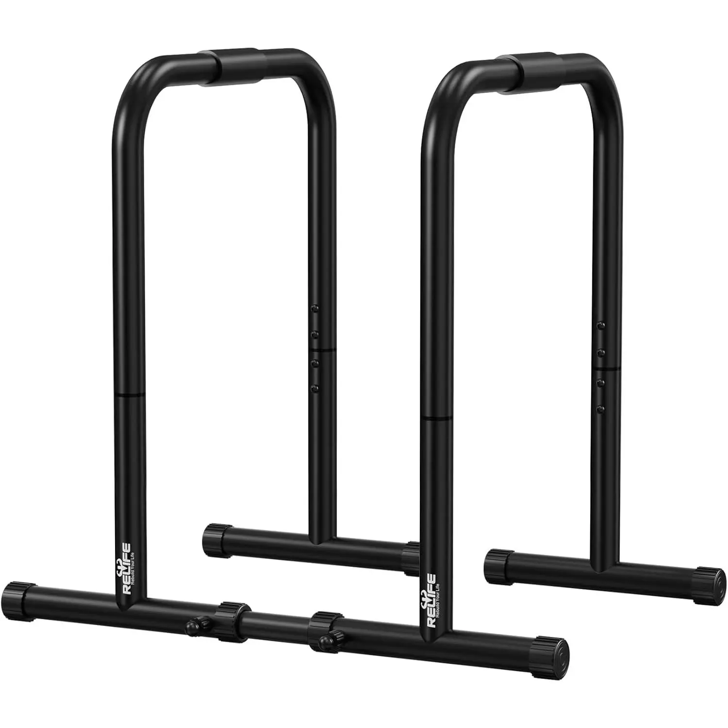 REBUILD YOUR LIFE Dip Station Functional Heavy Duty Dip Stands ness Workout Dip bar Station Stabilizer Parallette Push Up Stand