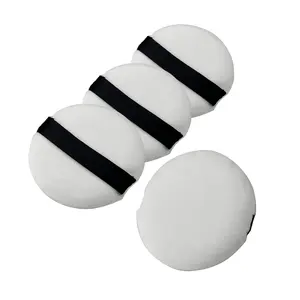 4PCS 2.16 Inch Normal Size Makeup Powder Puffs with Ribbon, Replacement Face Puffs for Loose Powder & Foundation