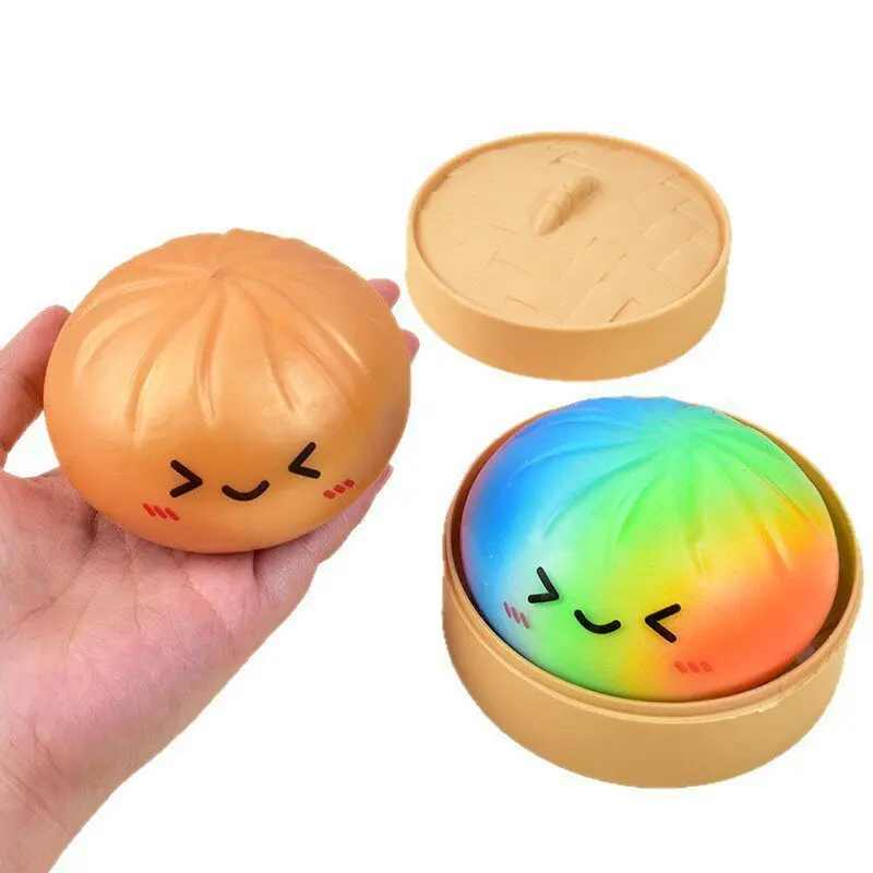 4Pcs Pastel Rainbow Smile Squishy Ball Set, Super Soft Slow Rising Stress Relief Squeeze Toy, Kawaii Cute Face Fidget Toy Gift For Kids