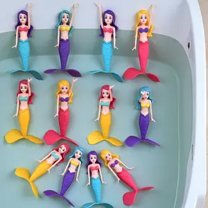 4pcs of Rotating Mermaid, a Diving Toy That Freely Rotate Underwater and. Suitable as Party Gifts, Table Decorations, Swimming,, Beach Toys, Holiday and Birthday Gifts. The Tail Color Is Random.