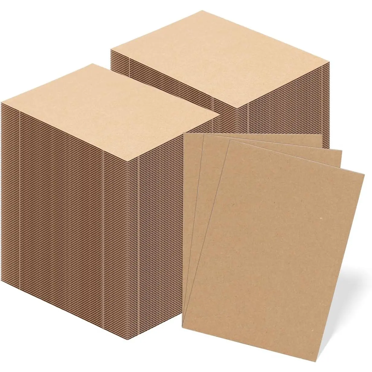 200 Pack 5x7 Corrugated Cardboard Sheets, Flat Cardboard Inserts for Shipping, Mailing, Packing, DIY Crafts